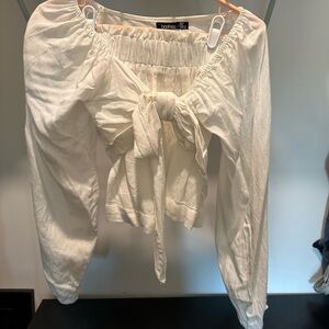 Boohoo White Two Piece Set